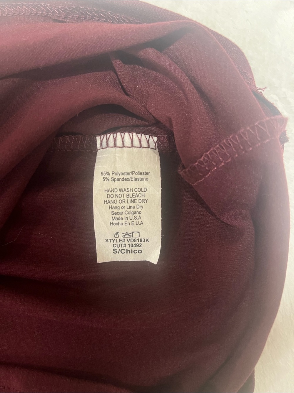 PinkBlush Burgundy Off The Shoulder Ruffle Maternity Dress - Size Small - Picture 4 of 7